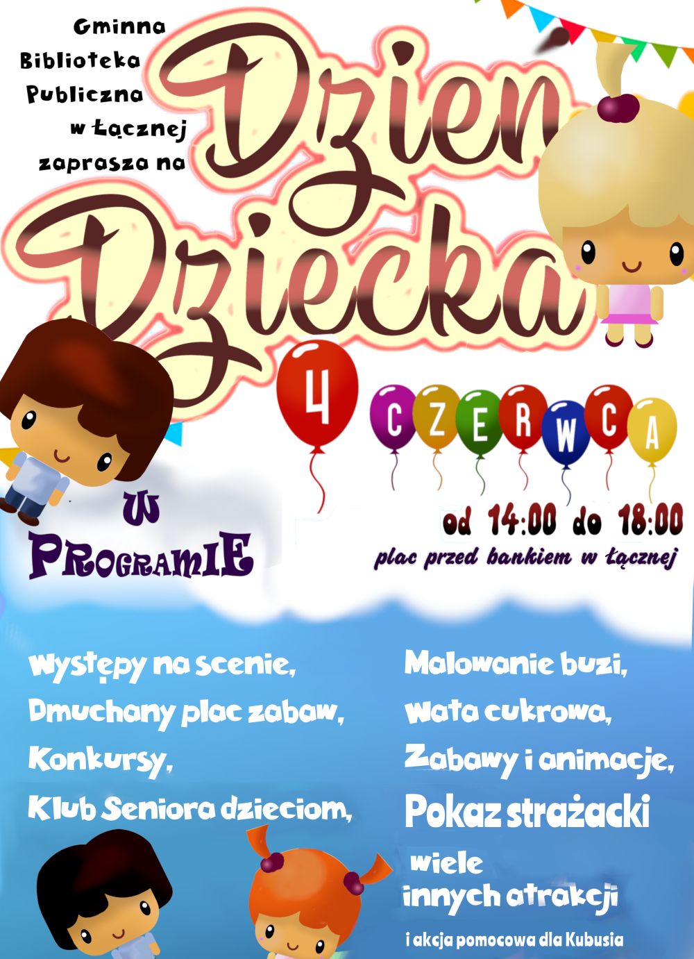 Plakat dzien dziecka dzieci nowe z charytatywnym 22r
