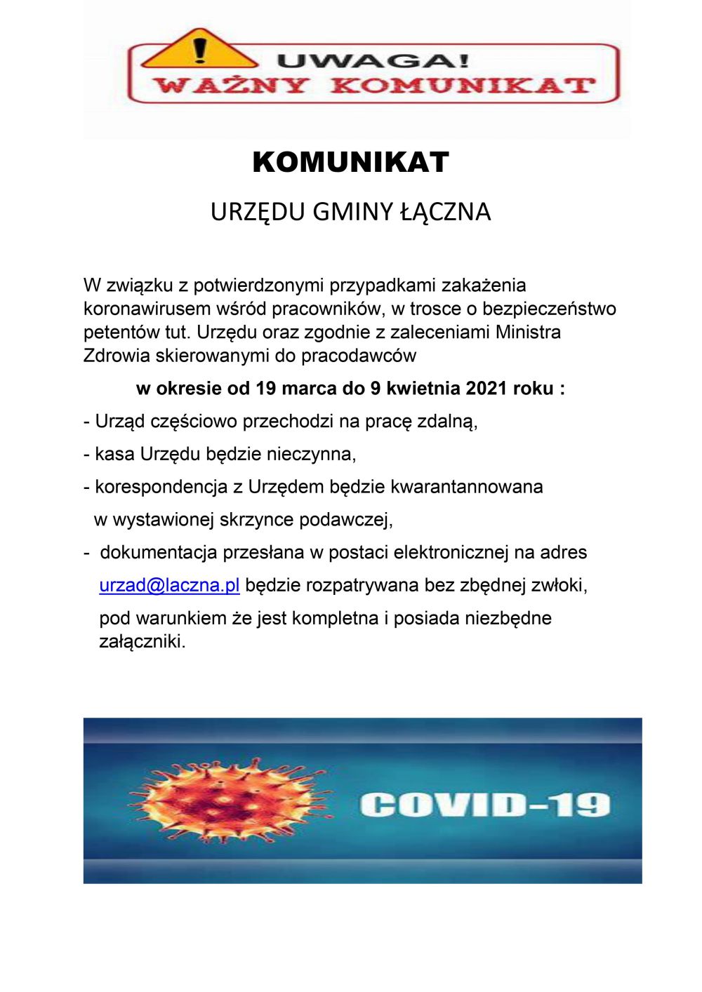 komunikat covid