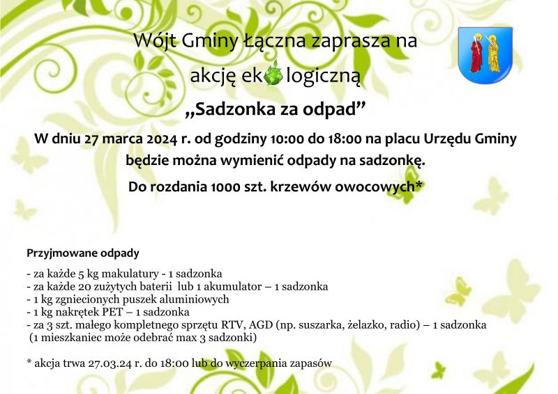 plakat drzewko za odpad nowy